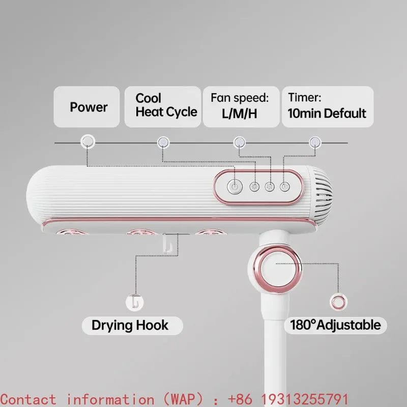 【From China】 Professional Vertical Stand Hair Dryer Handsfree Floor Standing Stand Up Dryer High Speed Negative Ion