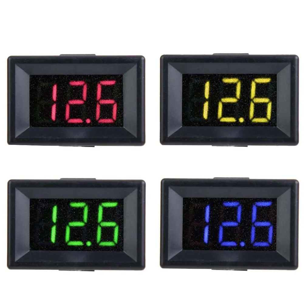 Voltímetro digital medidor de tensão voltímetro digital 0.36 polegada três fios 0-100v display led medidor de tensão voltímetro à prova dwaterproof água
