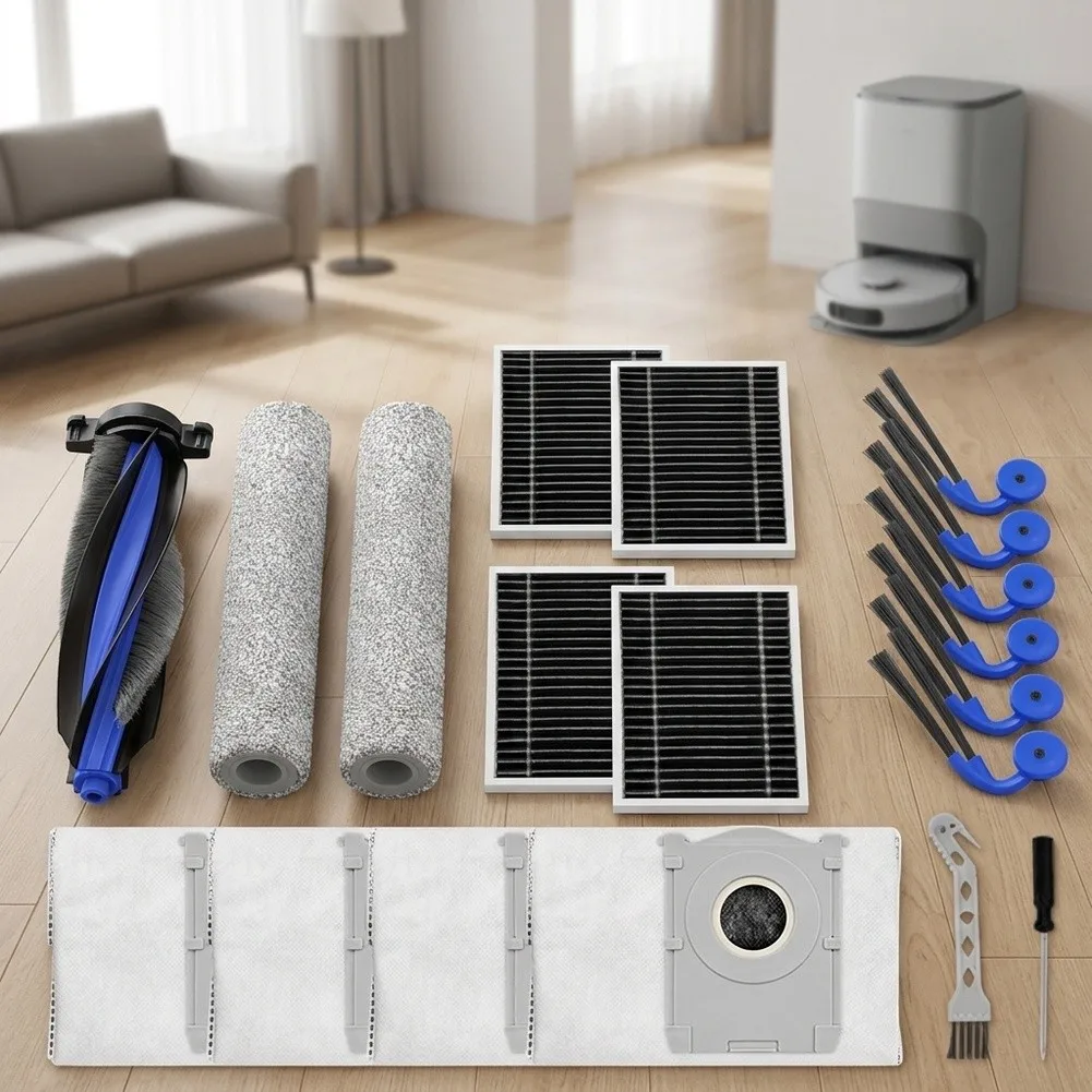 19Pcs Compatible Replacement Parts for ECOVACS For DEEBOT T90 for PRO for x12 for PRO X9S for Pro X9S Vacuum Mop Maintenance Kit