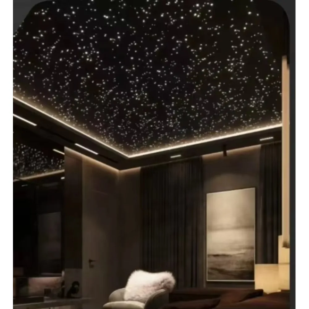 Luz de teto da estrela da fibra ótica do diodo emissor de luz, corpo plástico decorativo da luz do hotel do cinema do quarto