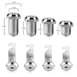 16/20/25/30mm Cam Cylinder Locks Door Cabinet Mailbox Drawer Cupboard Locker Security Furniture Locks With Plastic Keys Hardware