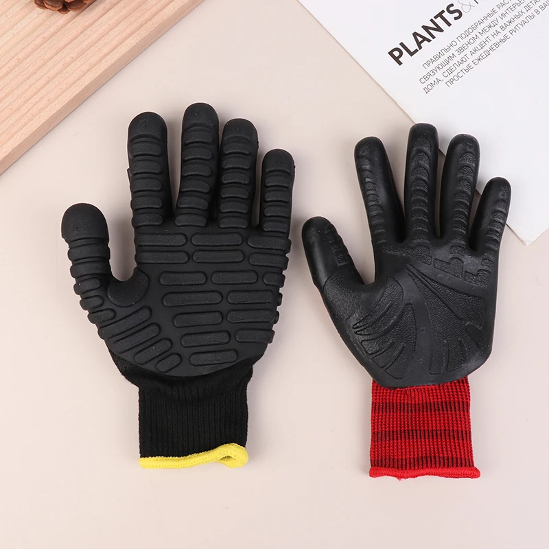1 пара антивибрационных рабочих перчаток TPE, противоударные защитные перчатки для строительной промышленности, ударные перчатки для работы