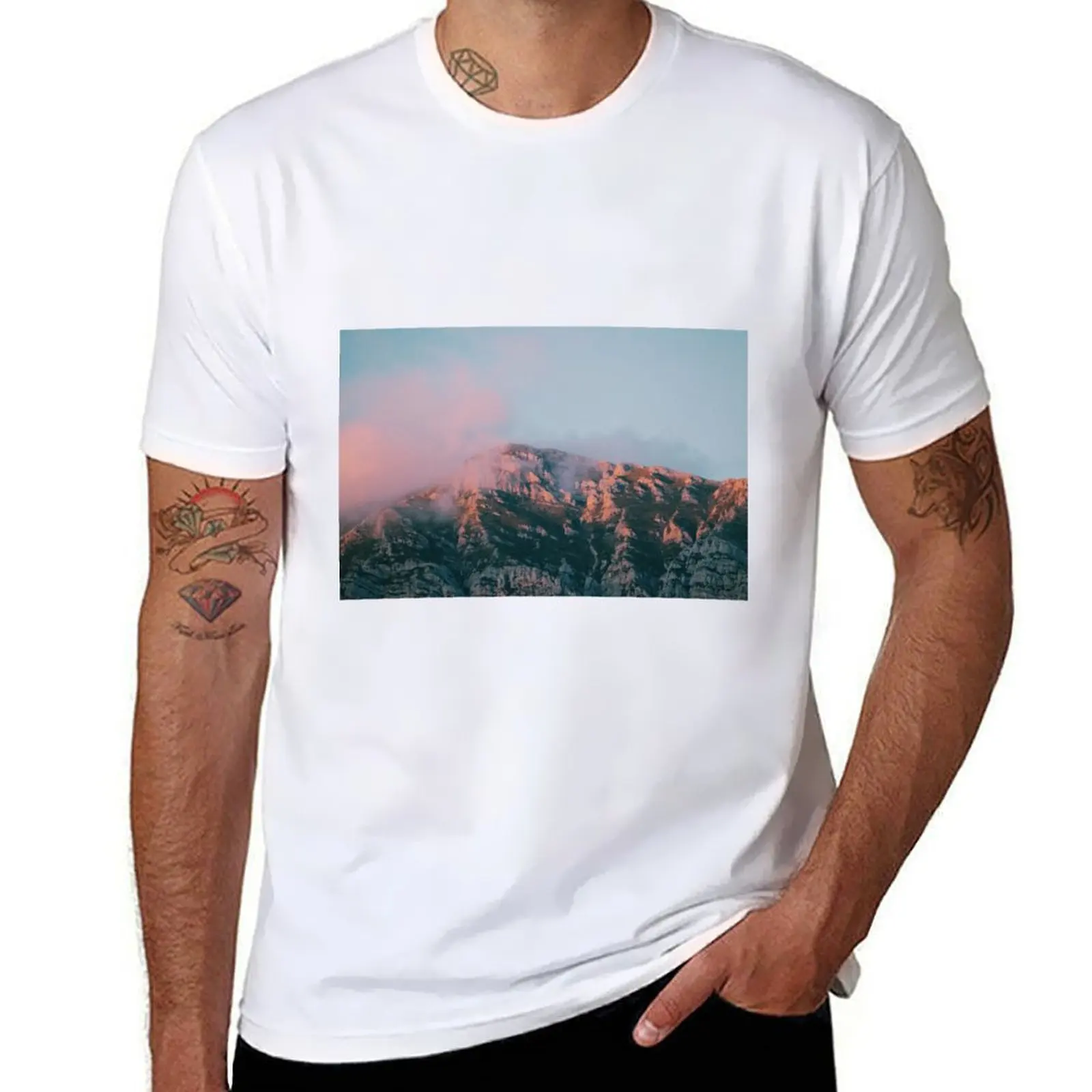 

Mountains in the background VI T-Shirt men t shirt cotton 100% printed t shirts for man T-Shirt