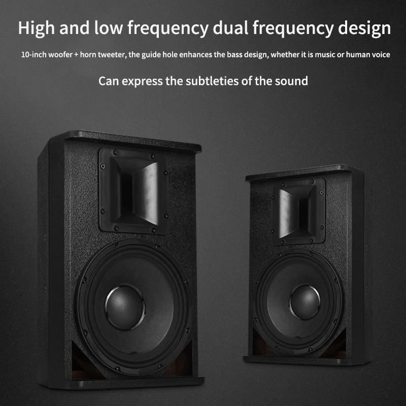 8Ω 250W High Power Bass Speaker KTV Home Full-Frequency Floor speaker 10 Inch Professional Private Room Stage Conference Audio