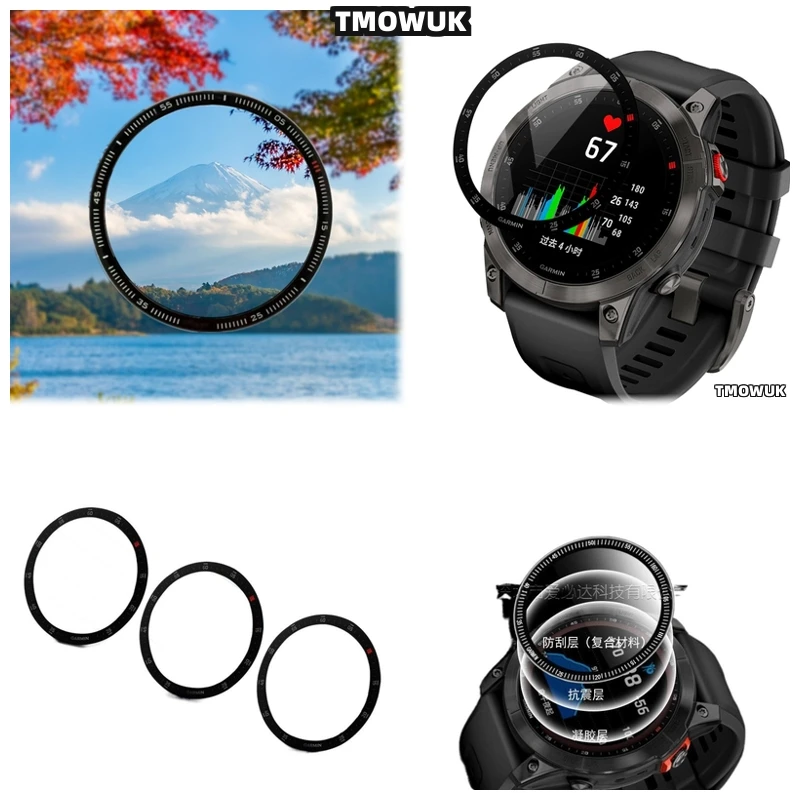 

For Garmin Fenix 6 7 8 7X 6X 7S 47mm 51mm - Full Cover Soft Screen Protector - 3D Curved Anti-Scratch PMMA
