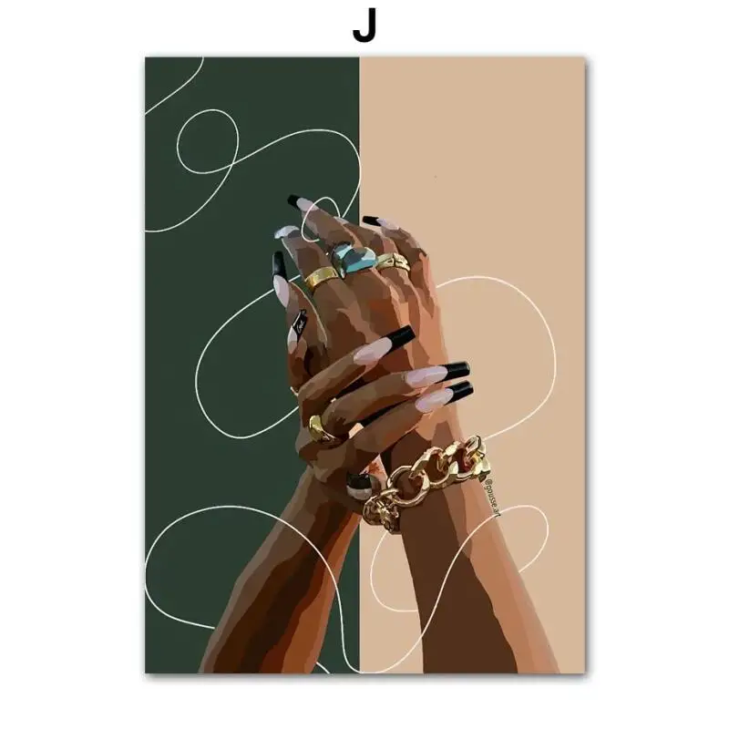 Hip Hop Dreadlocks Fashion Black Girl Boy Wall Art, Living Room Decor Canvas Painting, Salon Poster and Print, Home Wall Picture