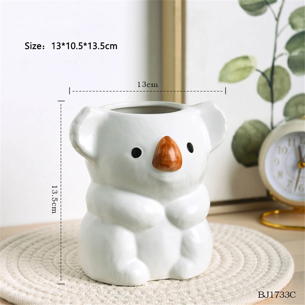 Plants Accessories Bonsai Accessories Flower Pot Cute Koala Ceramic Succulent Planter Pots Garden Decoration Home Flowerpots