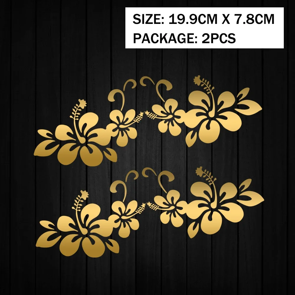 Voor Honda Toyota Hawaiiaanse Hibiscus Bloemvorm Reflecterende Motorfiets Scooter Elektrische Helm Body Window Voorruit Auto Sticker