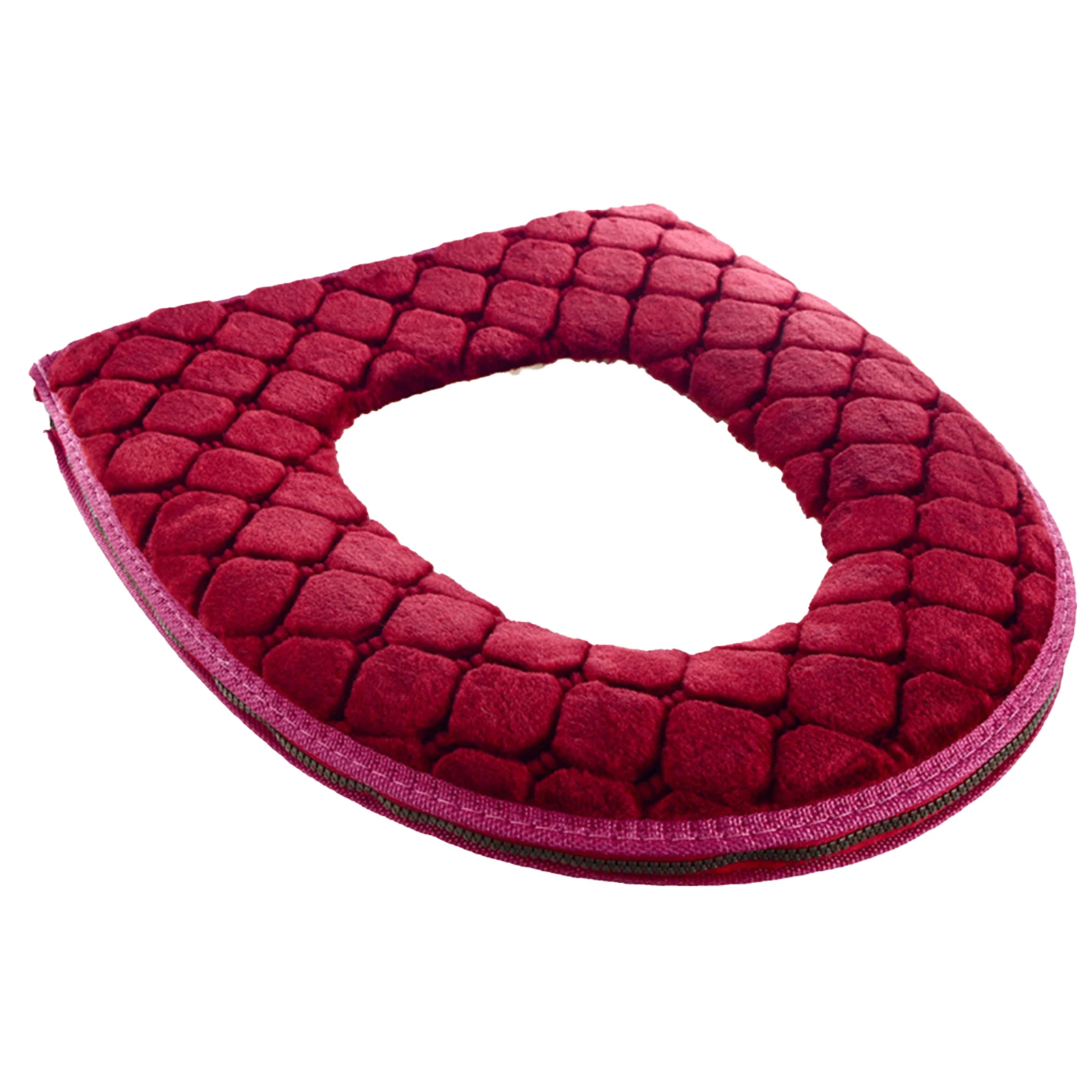 Toilet Seat Decor Toilet Seat Cover Warm With Zipper Bathroom Supplies Easy To Clean High-quality Protective Cover