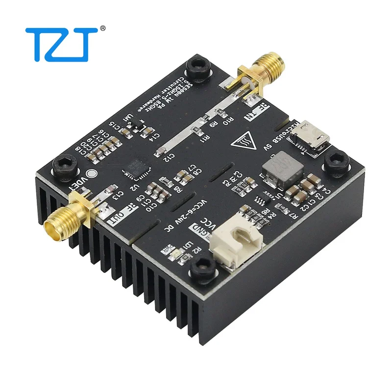 TZT SE5004 1W mikrofalowy wzmacniacz mocy RF wzmacniacz mocy 5.15GHz-5.85GHz wejście 6-23V DC wyjście 30DBm