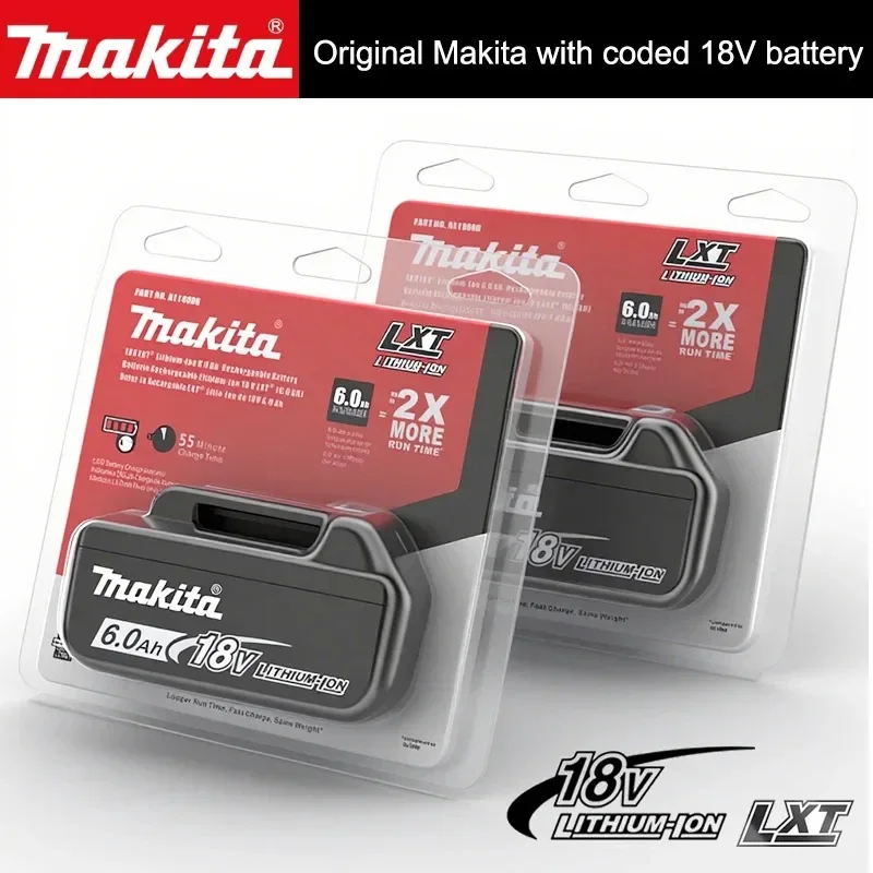 

100% оригинальный аккумулятор Makita 18V 6.0Ah для электроинструментов Makita 18V BL1830B BL1840 BL1840B BL1850B BL1860B