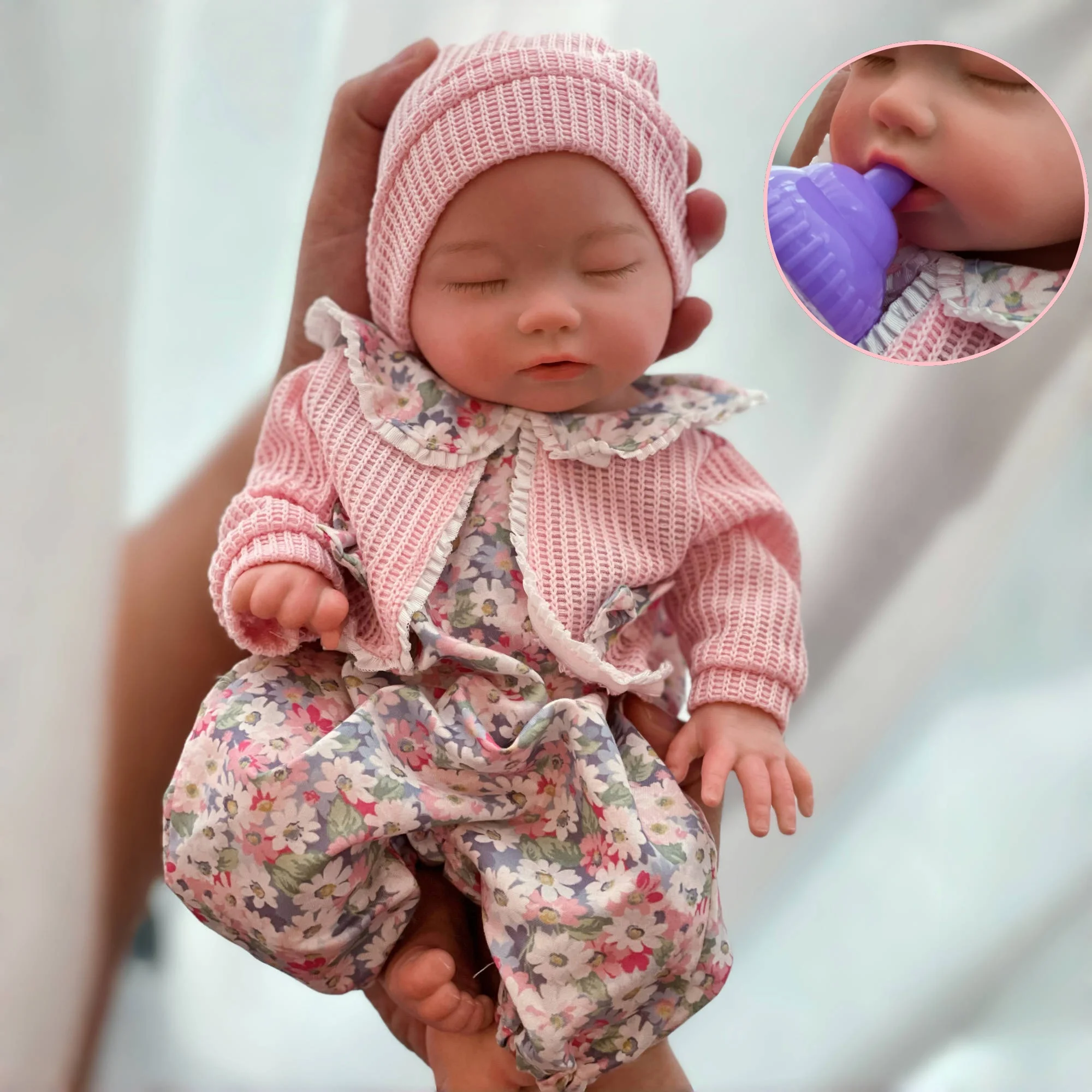 

33 см с открытым ртом Reborn Silicona Completo Finished Full Silicone Reborn Baby De Muñecas Silicona Boneca Renascida