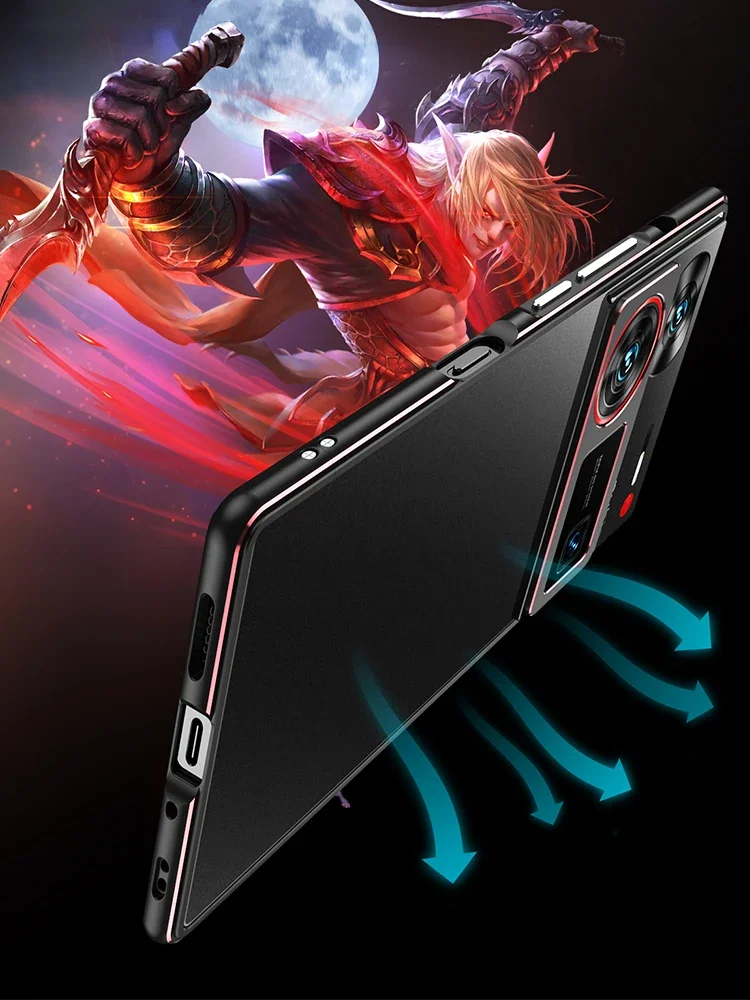 Lichtgewicht Metaallegering Bumper Voor ZTE Nubia Z60 Ultra Frame Z70 U Anti-Kras Funda Warmteafvoer Slim Case + camera Lens