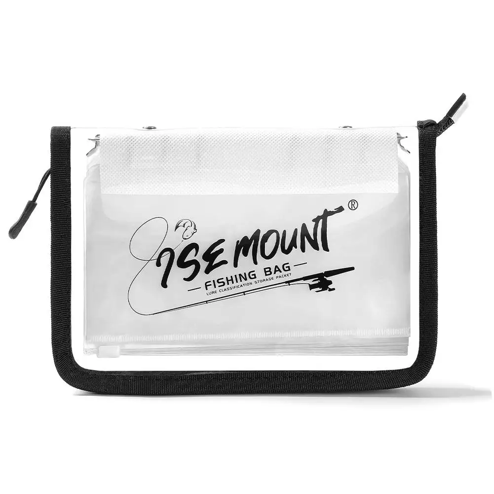 Wasserdichte PVC-Angeltasche Transparente Aufbewahrungstasche für Angelzubehör Durchsichtige Organizer-Tasche für Köder, Haken und Zubehör