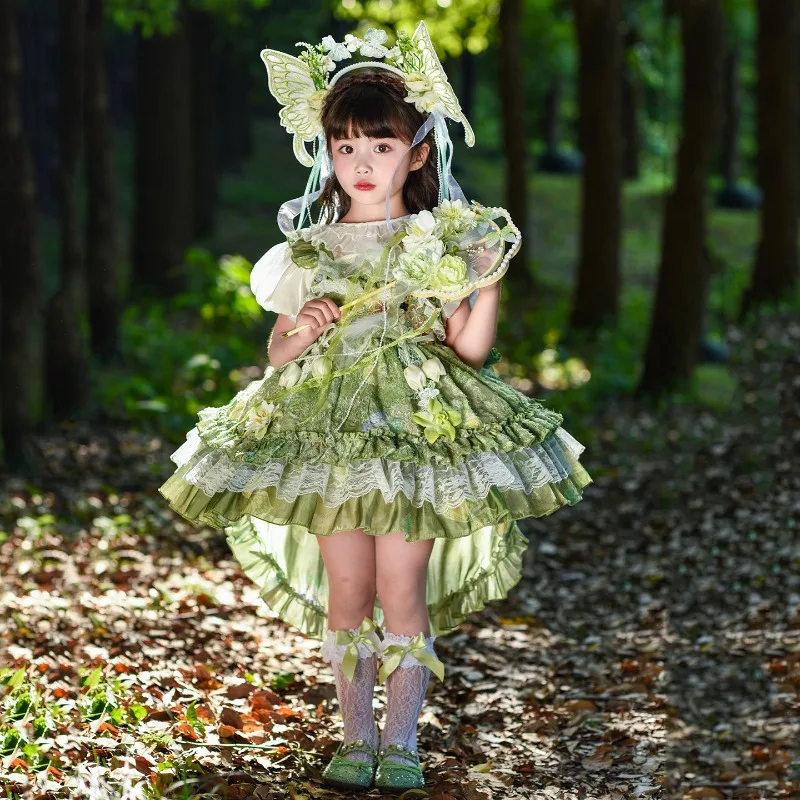 

Lolita Girls Princess Dress The Wizard of Oz New Summer Flower Fairy Dress Little Girl Super Fairy Party Cosplay Dress