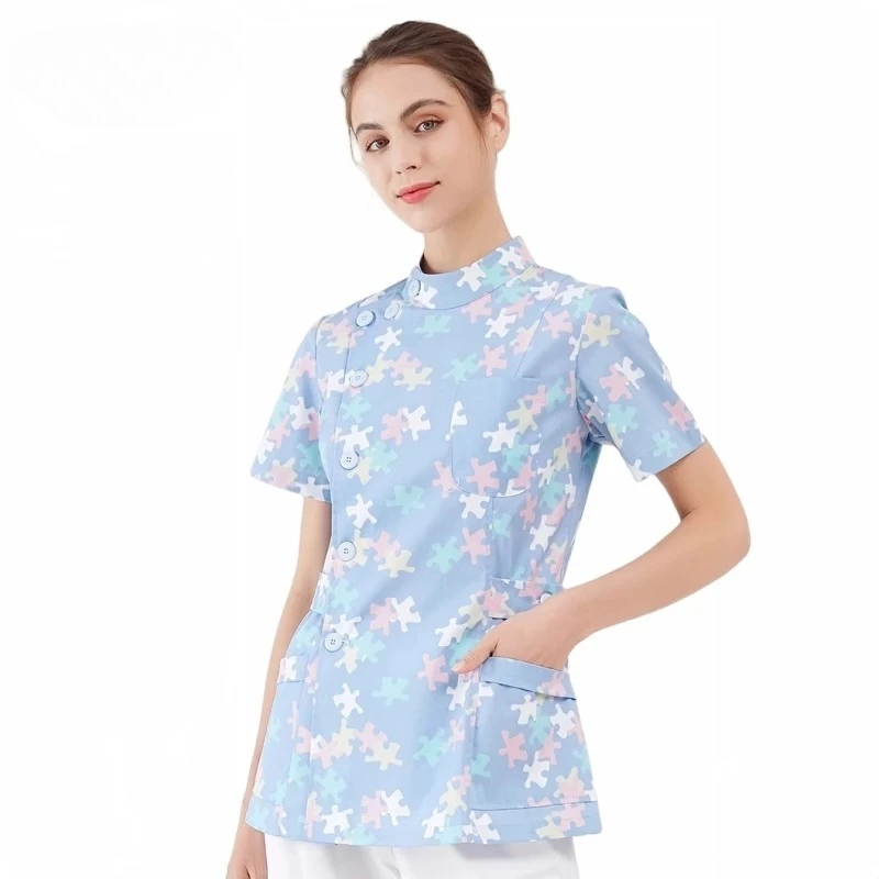 Nursing uniform for male female dental hospital medical tops pet grooming veterinary supplies nurse women uniforms suit view 5
