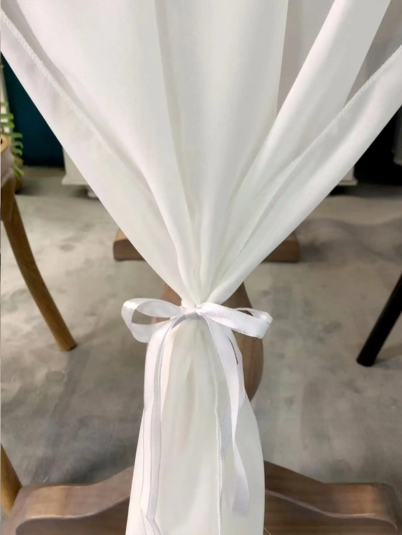 White Chiffon Table Runner for Wedding - White Table Runner, Sheer Party Decor, Rustic Runners for Bridal Baby Shower Decoration