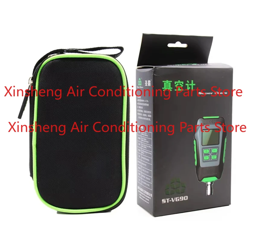 RV-VG90 Digital Vacuum Gauge, HVAC Micron Vacuum Gauge Tester, Digital Vacuum Micron Gauge Set with Buzzer Alarm