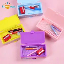 1:6 1:12 Dollhouse Miniature Stationery Pencil Case School Stationery Box/Desk Ornaments Model Toys for Doll House Accessories