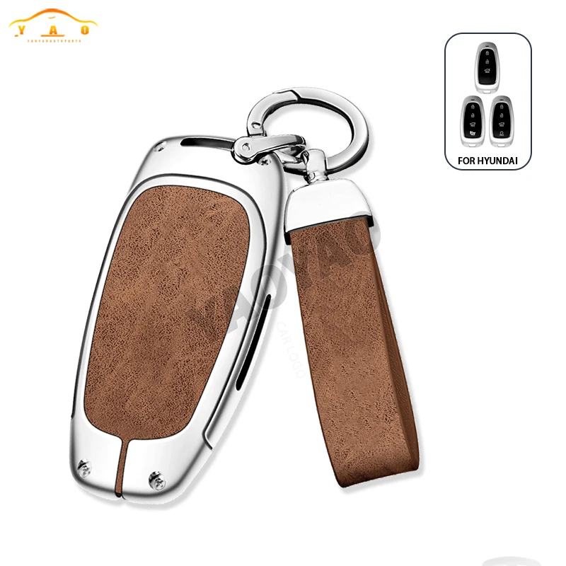 

Zinc Alloy Car Remote Key Case For Hyundai Grandeur SantaFe 2018 IX45 NX4 i30 Ix35 KONA Sonata Hybrid Accent