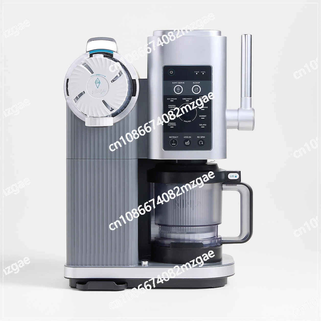 Fruchteis-Maschine für den Haushalt, Multifunktionale Eismaschine für Hausgemachte Waffeln, Smoothies und Joghurt, mit Zubehör