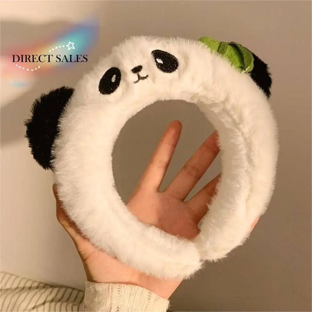 2pcs Hair Accessories Doll Orangutan Hair Hoop Face Washing Funny Cartoon Plush Headband Cute Headwear Panda Hair Band Makeup