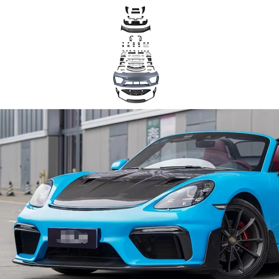 POR BOSTER 981 to GT4RS STYLE BODY KIT BUMPER DIFFUSER EXHAUST REAR SPOILER 2014- 981 GT4RS FACELIFT CAR PARTS