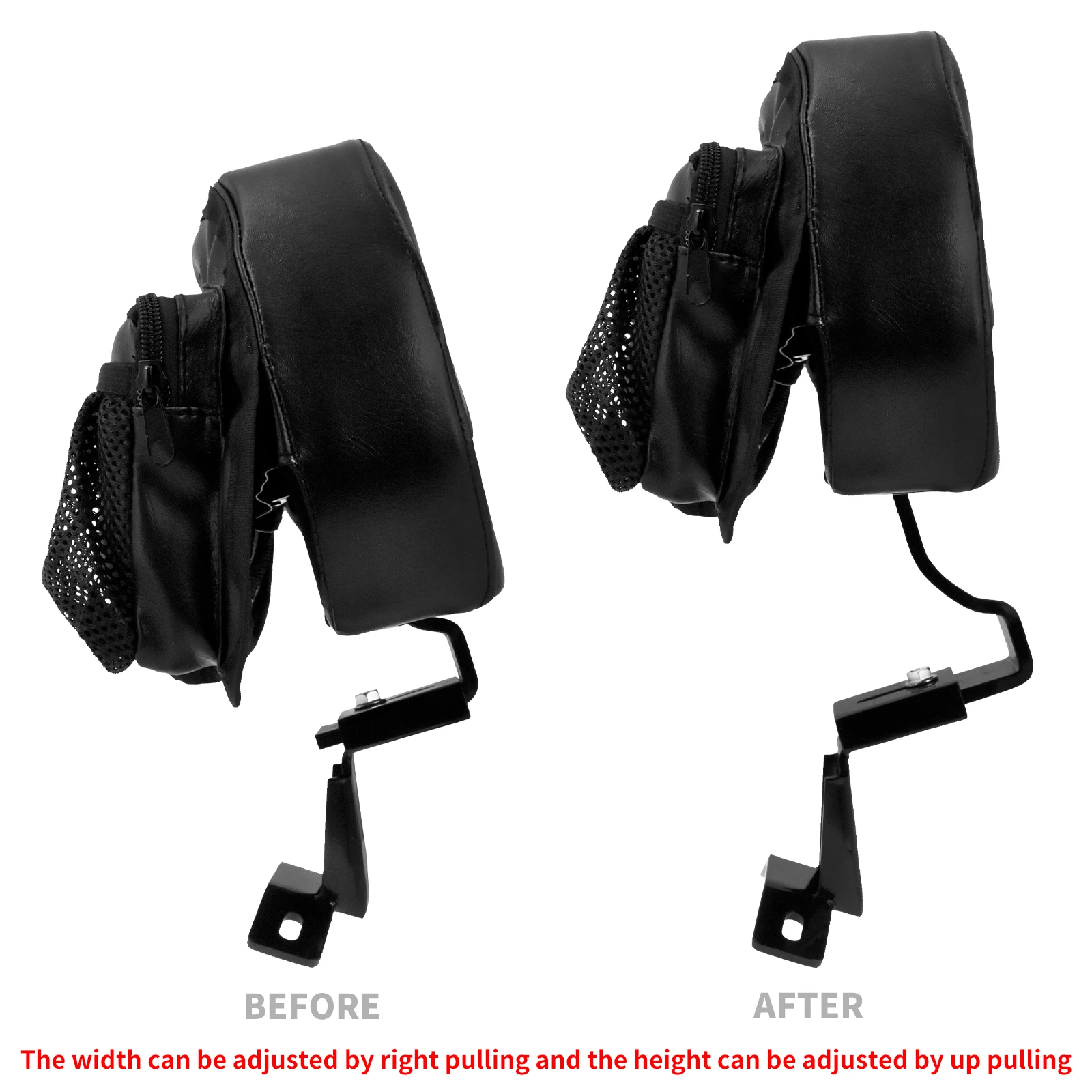 Motorcycle Black Front Driver Rider Backrest Mounting Kit For Harley Touring CVO Street Electra Road Glide King FLHR 2009-2022