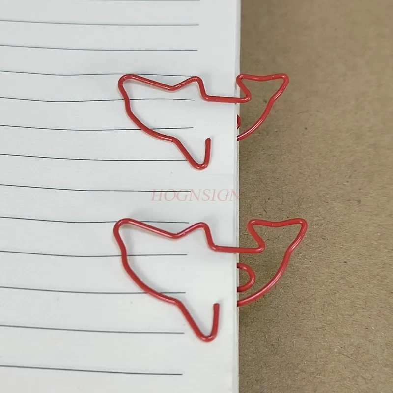 10pcs Color dolphin paper clip cartoon paper clip animal paper clip small big pin paper clip storage child buckle