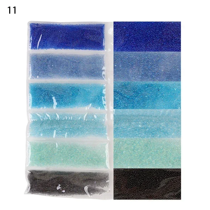 6 Colors Mini Nail Art Caviar Beads Studs for 3D Nail Tips Designs Decoration UV Gel Polish Compatible