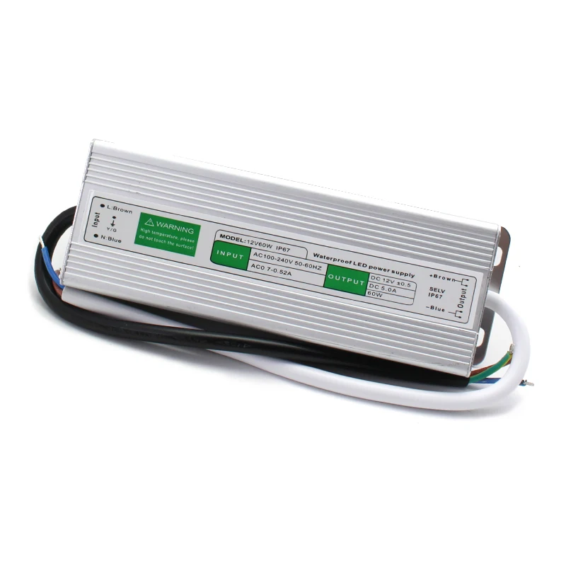 Ip67 SMPS Switching Power Supply Source DC 12V 24V LED Driver Lighting Transformer 220V 12V 10W 20W 30W 50W 60W 100W 120W 150W