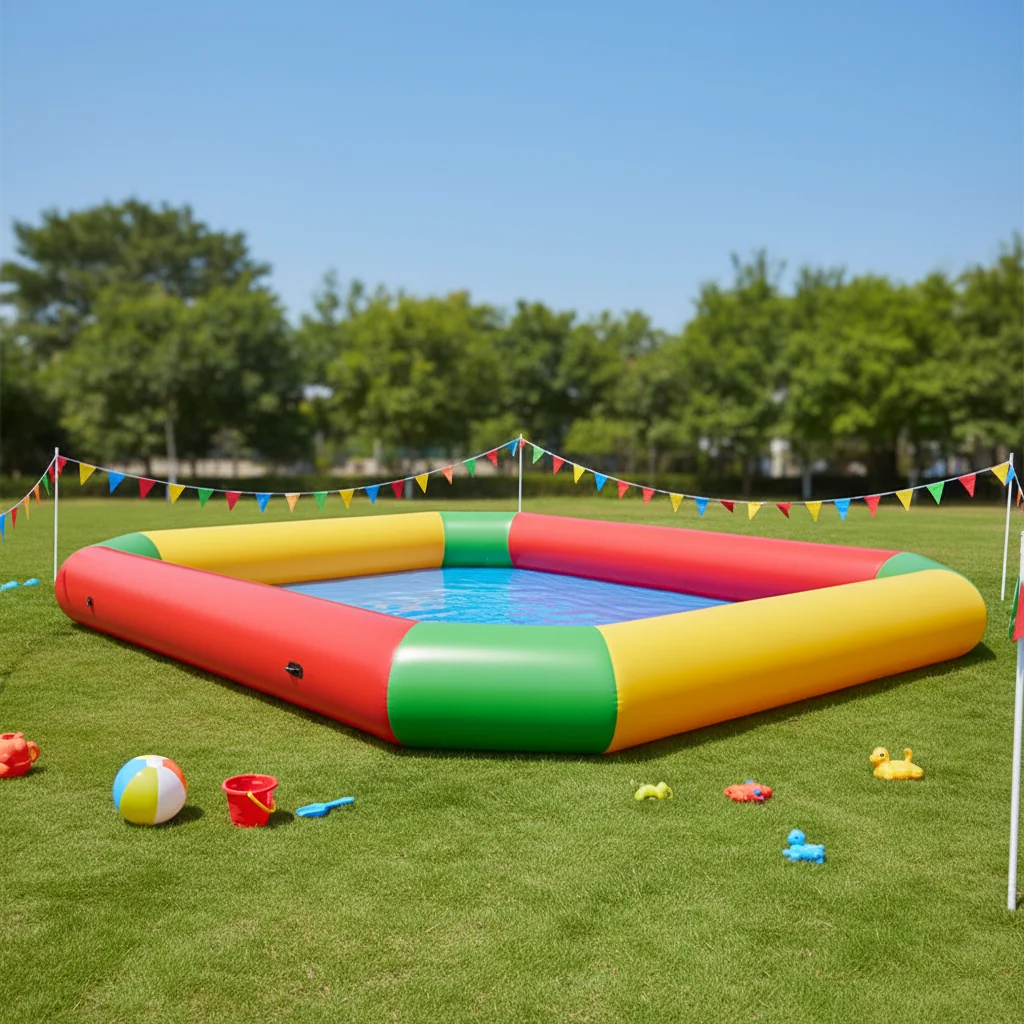 New Type Rectangular Above Ground Commercial Grade Pvc Inflatable Water Swimming Pool For Adults And Children