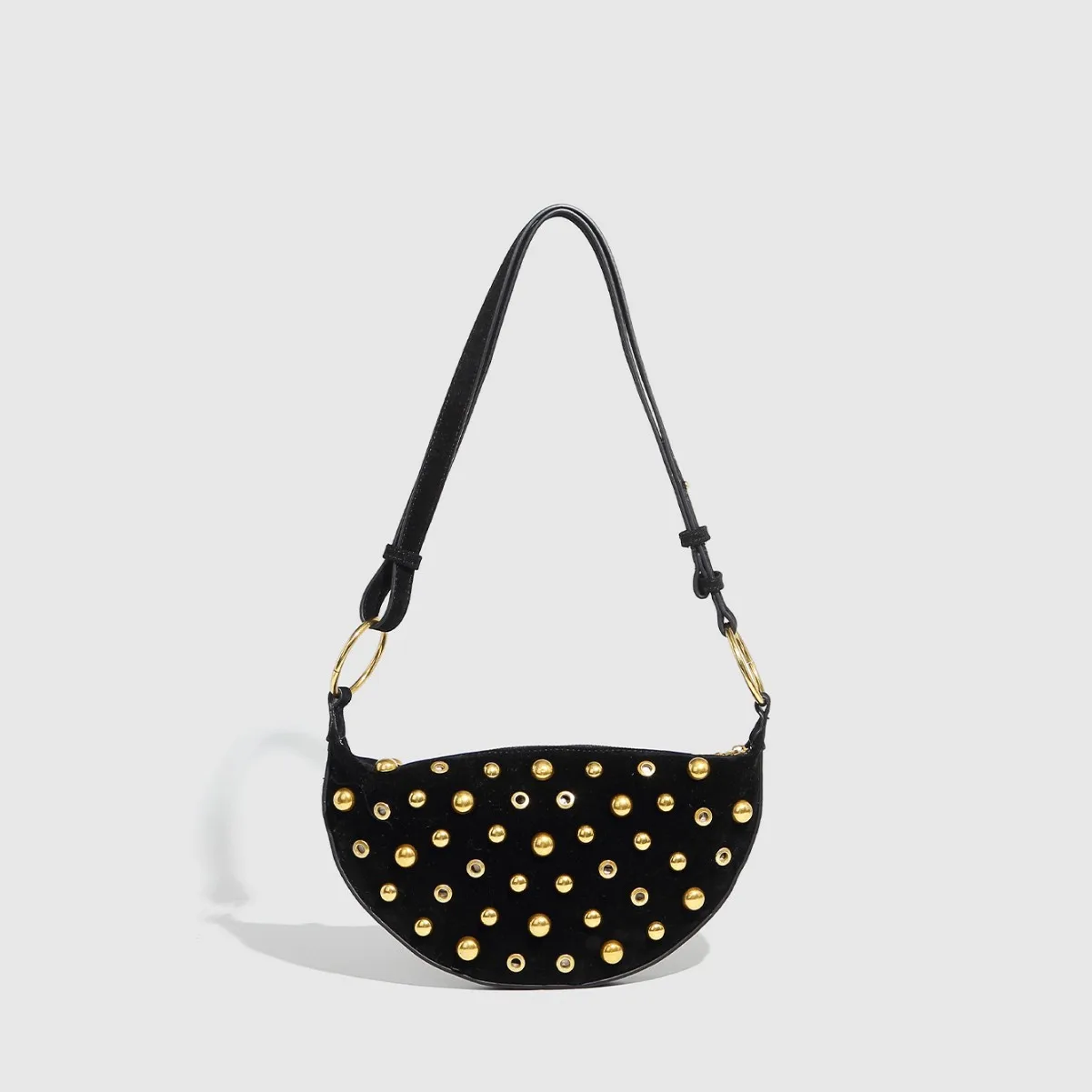 

Revit 2025 ZA Looklike Studded Purse in Earth Brown | Must-Have! Double Straps Small Shoulder Bag for Women