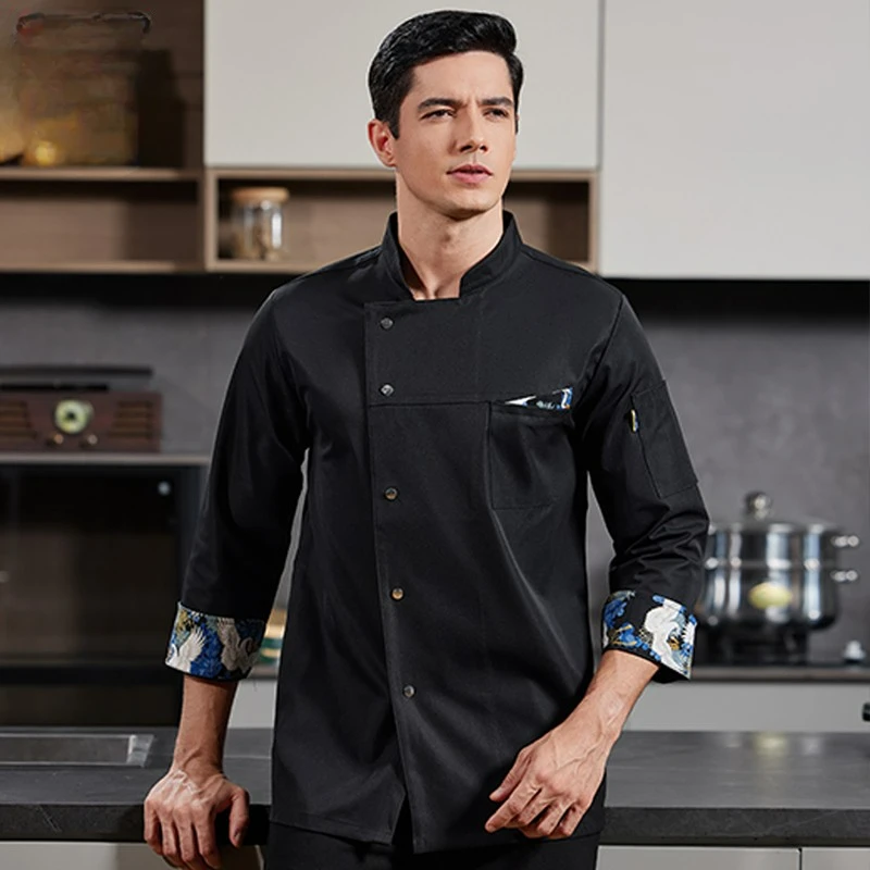 Giacca da cuoco Uomo Donna Manica corta lunga Camicia da cuoco da ristorante Uniforme da cameriere da cucina