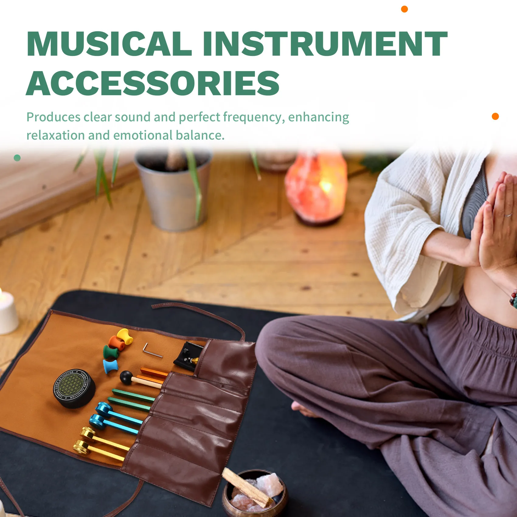 ABKV-Sound For Healing Instruments For Chakra, Yoga - Diapasons pour la guérison, ensemble 128Hz 136.1Hz 256Hz 384Hz et activateur style 1