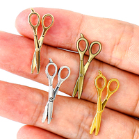 30pcs 4 Colors Scissor Zinc alloy Charms For necklace bracelet Pendants DIY Jewelry Handmade Making Accessorie J464 26*10mm