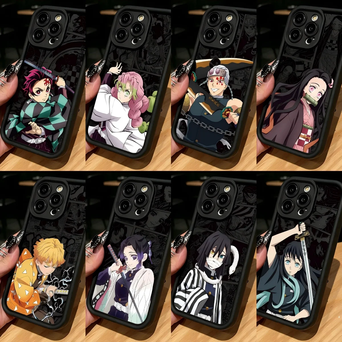 Черный чехол D-Demons S-Slayers для iPhone 17e 17 16e 16 15 14 13 12 11 Air Pro Max Mini XR XS X 7 8 6s Plus, мягкая задняя крышка