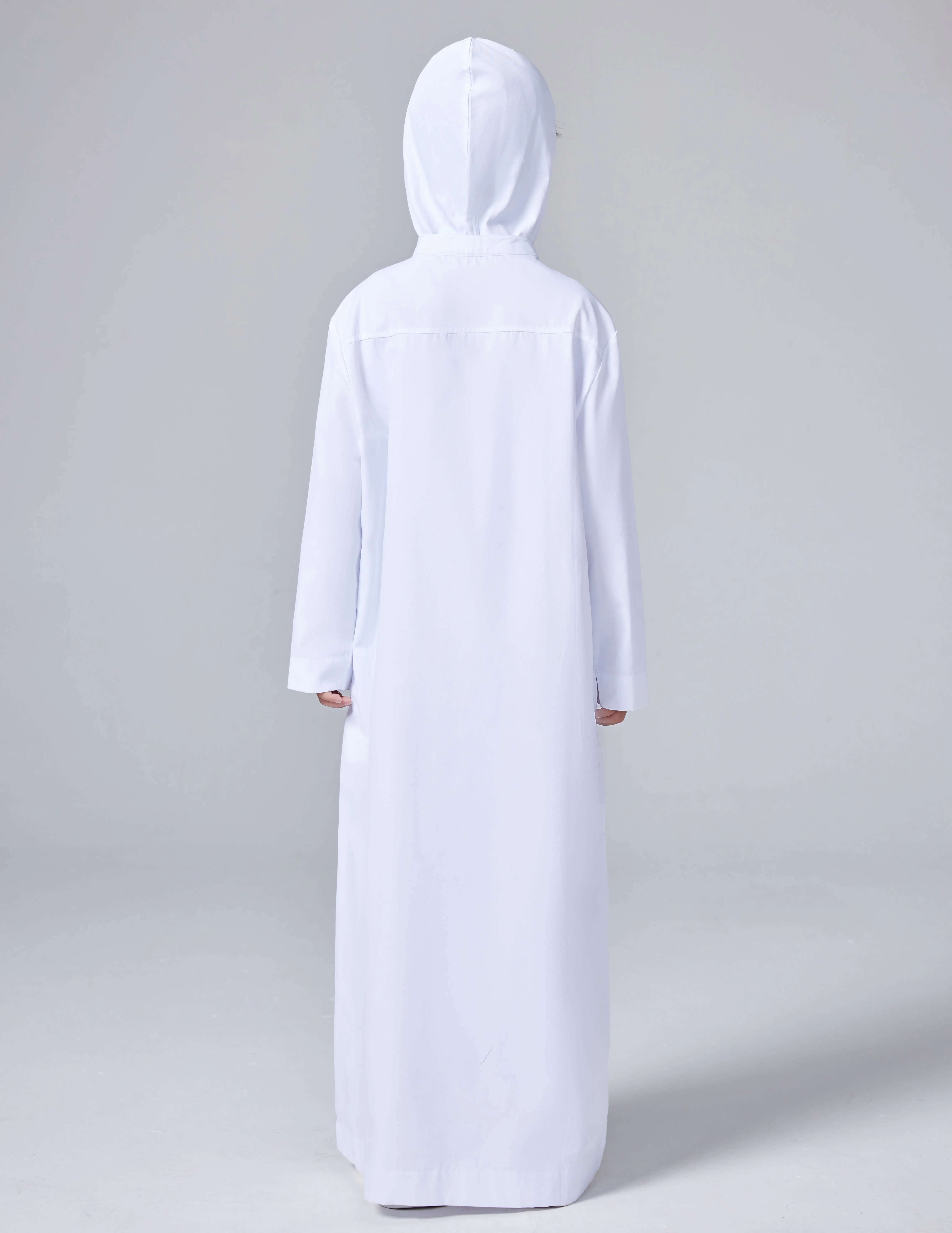 Bata árabe de manga larga de Ramadán para niños, Túnica árabe de Dubái, estilo étnico informal musulmán, ropa Thobe Abaya de manga larga