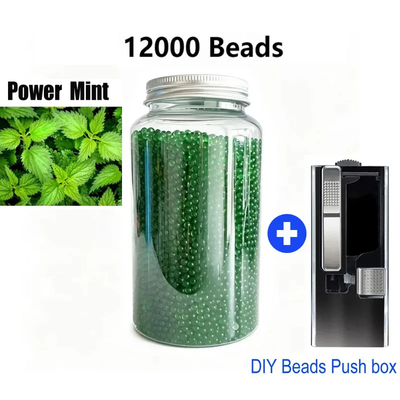12000 Beads Smoking Menthol flavours Capsules Pops with Push machine box Pusher Cigarette Fruit Mint mix Black ice Burst Balls