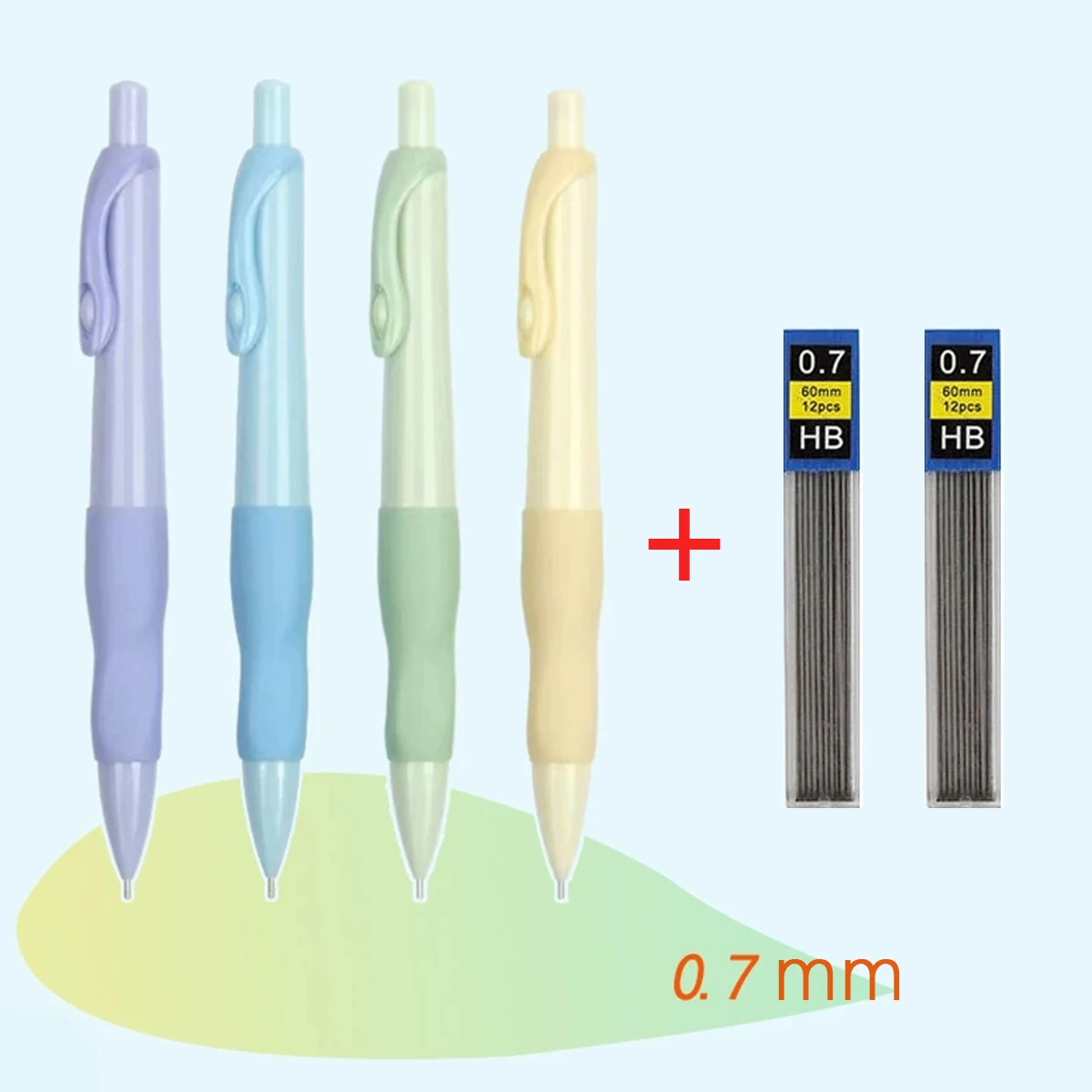 

Mechanical Pencil Set 0.5/0.7mm HB Black Lead Refill Cute Art Drawing Painting Automatic Pencil Office School Supplies
