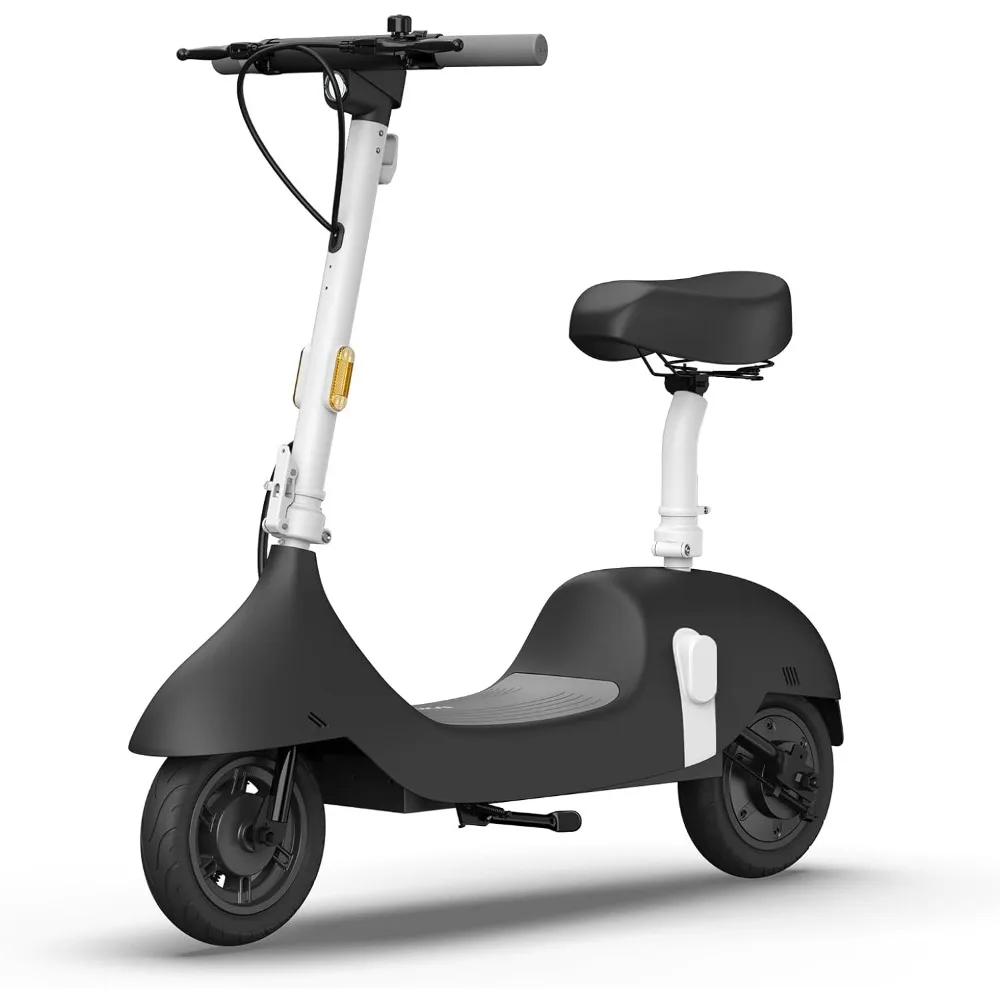 

EA10 Electric Scooter with Seat Adult Retro Style Moped Removable Battery Up to 25 Mile Range & 15.5 MPH 750W Peak Power