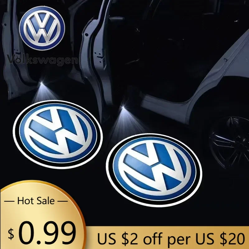 

For VOLKSWAGEN VW 2PCS Car Door Emblem LED Light Welcome Lamp Wireless Laser Projector For VW Volkswagen Golf Polo Passat Touran
