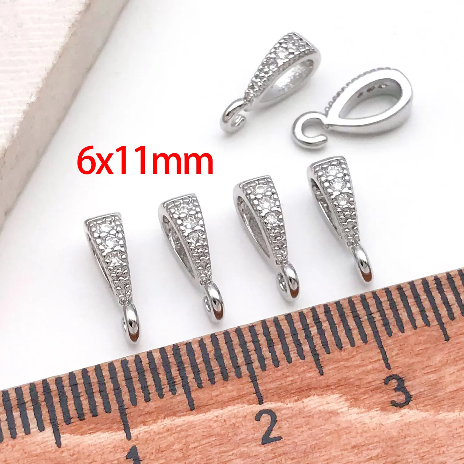 5pcs 18K Real Gold Plated Brass Melon Seed Buckle Connectors, Inlaid Zircon For DIY Bracelet Necklace Jewelry Making Accessories