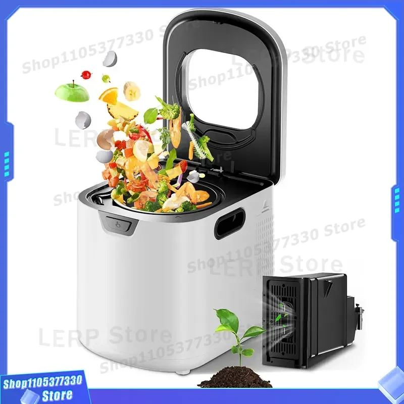 4L Smart Electric Food Waste Composter for Kitchen Double Carbon Filter Box Odorless Mute Processor Home Garbage Disposal