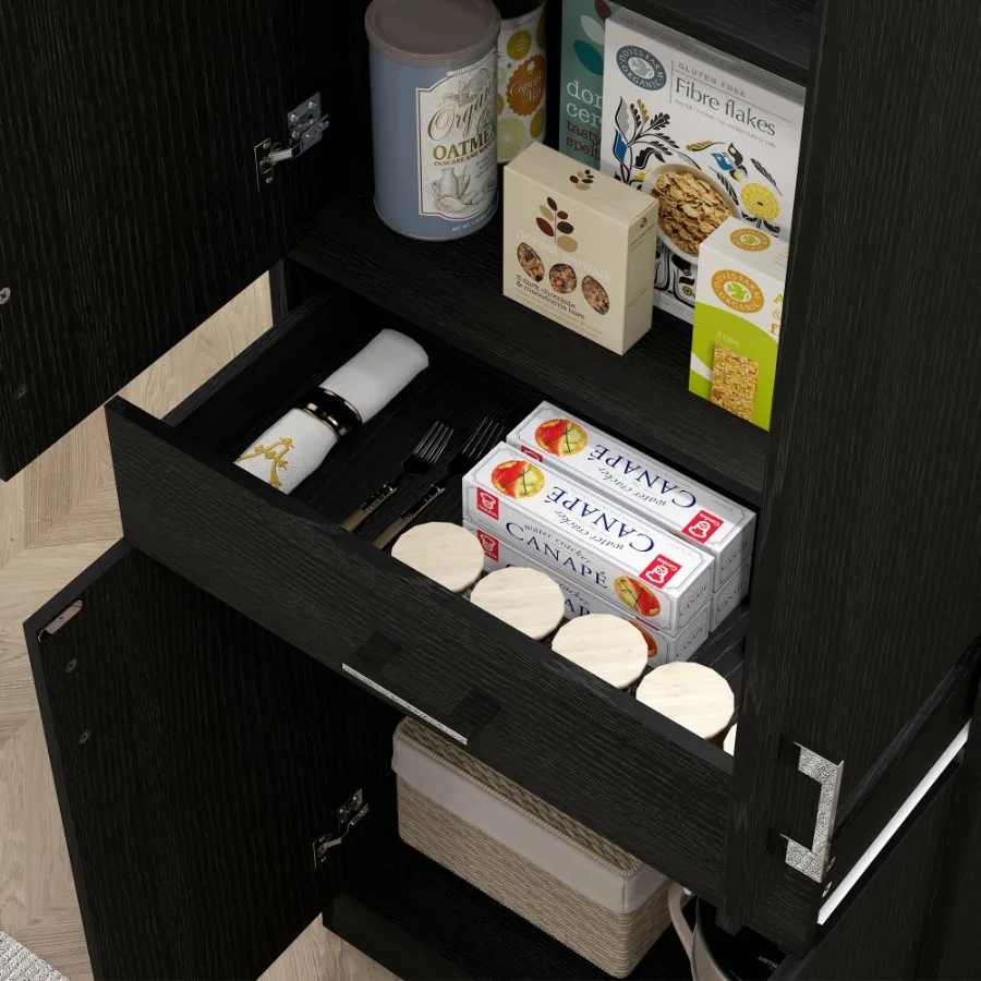HOMCOM 71 Kitchen Pantry Cabinet with Drawer and Adjustable Shelf Freestanding Tall Storage Cabinet with 2 Double Door Cupboard