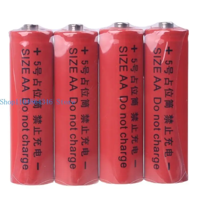 652F 4Pcs No Power AA 14500 LR6 Dummy Fake Battery Setup for Shell Placeholder Cylind