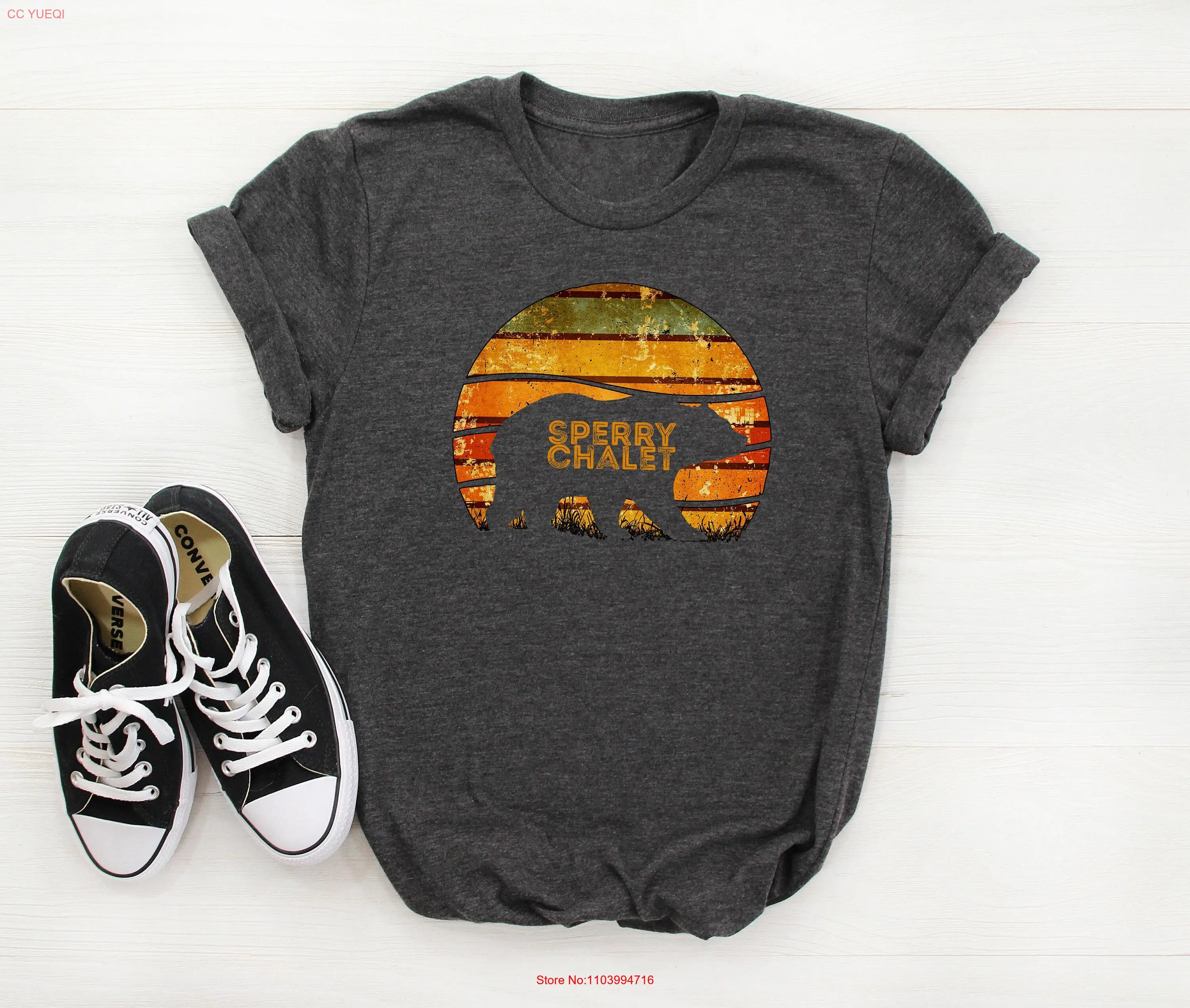 男性と女性のための壮大なシャレーの衣装,406メートルの長さのシャツ,グリズリーベア,モンタナ,お土産,家族での休暇