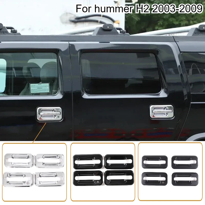 

Для Hummer H2 2003-2009 автоаксессуары ABS ярко-серебристый автомобиль внешняя ручка дверная чаша крышка декоративная наклейка