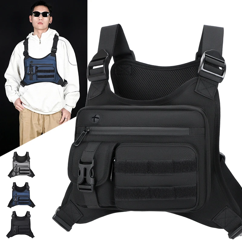 

Tactical Chest Bag , Unisex Chest Bag With Phone Pocket , Zipper Closure, Perfect For Running, Cycling, Hiking