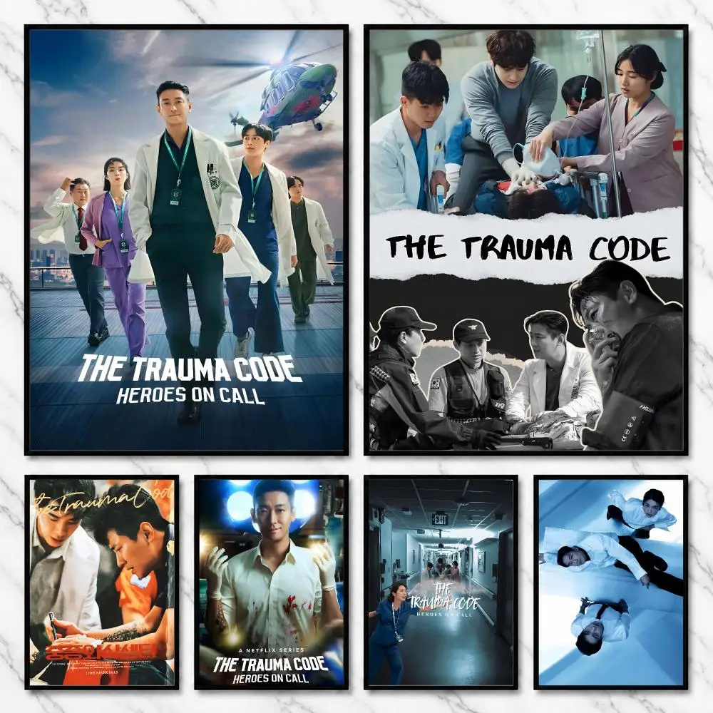 The Trauma Code Medical Drama Series Hospital Rescue Story Poster Modern Self Adhesive Wall Art Prints for Bedroom Living Room